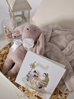 Zestaw na babyshower"Króliczek" beżowy